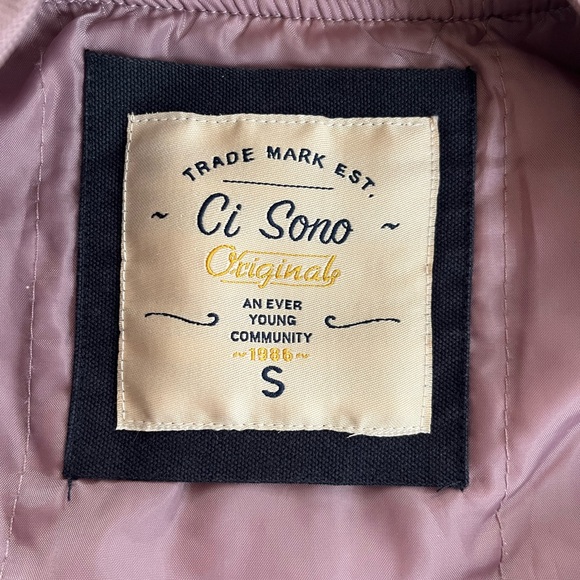 Ci Sono Dusty Lavender Bomber Jacket with Gold Detail Women’s Size Small - Picture 13 of 16